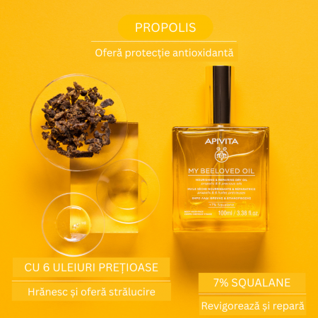 Ulei uscat multifunctional, hranitor si reparator, MY BEELOVED OIL, 100ml, Apivita [1]