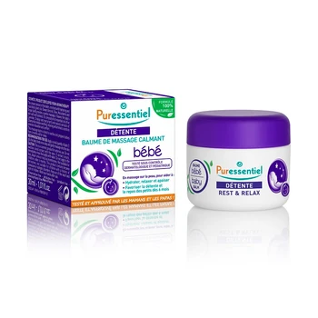 BEBE SI COPII - Unguent de masaj cu 5 uleiuri esentiale Rest&Relax Baby, 30 ml, Puressentiel
