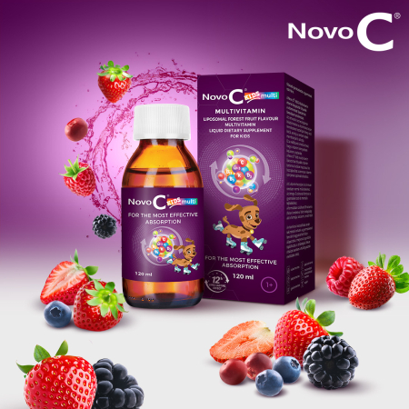 Sistem imunitar puternic - Vitamine lipozomale Novo C Kids Multi, 120ml, NovoC