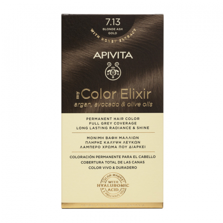 Vopsea de par - Vopsea de par MY COLOR ELIXIR N7.13, Apivita