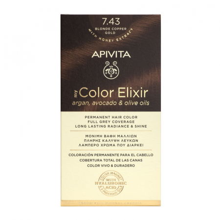 Promo Apivita Aprilie - Vopsea de par MY COLOR ELIXIR N7.43