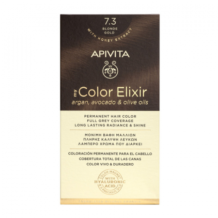 Vopsea de par - Vopsea de par MY COLOR ELIXIR N7.3, Apivita