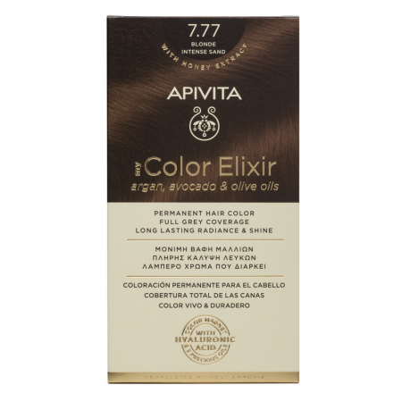 Vopsea de par - Vopsea de par MY COLOR ELIXIR N7.77, Apivita