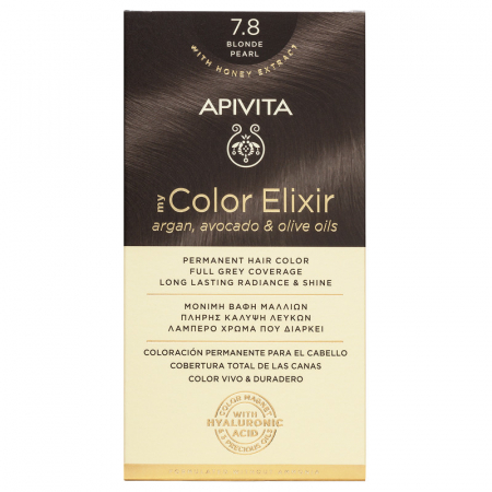 Vopsea de par - Vopsea de par MY COLOR ELIXIR N7.8, Apivita