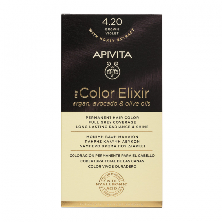 Vopsea de par - Vopsea de par MY COLOR ELIXIR N4.2, Apivita