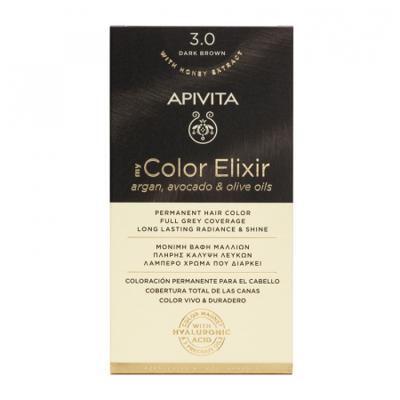 Vopsea de par - Vopsea de par MY COLOR ELIXIR N3.0, Apivita
