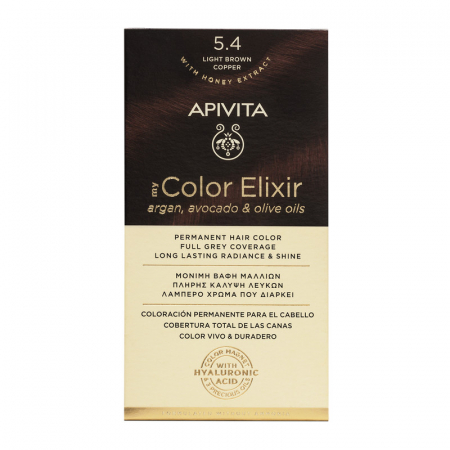 Vopsea de par - Vopsea de par MY COLOR ELIXIR N5.4, Apivita