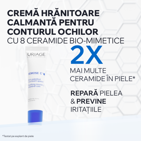 XEMOSE C8+ Cremă hrănitoare calmantă pentru conturul ochilor, 15ml, Uriage [2]