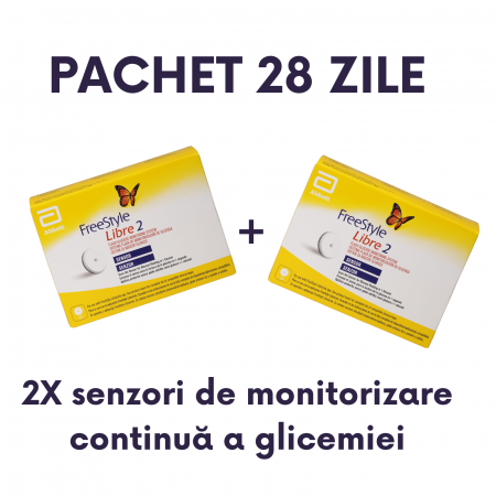 Freestyle Libre 2 - 2X Freestyle Libre 2  Senzor glicemie CGM - pachet 28 zile