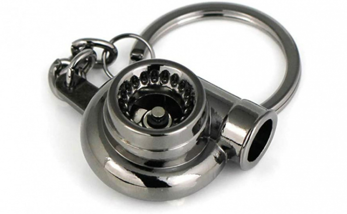 Breloc chei auto, turbina, metalic, gri cenusiu [4]