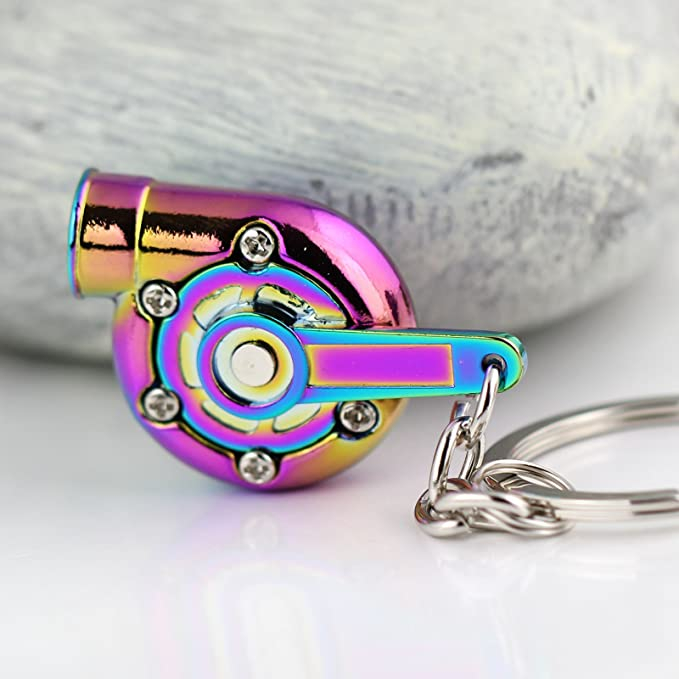 Breloc chei auto, turbina, metalic, multicolor [5]