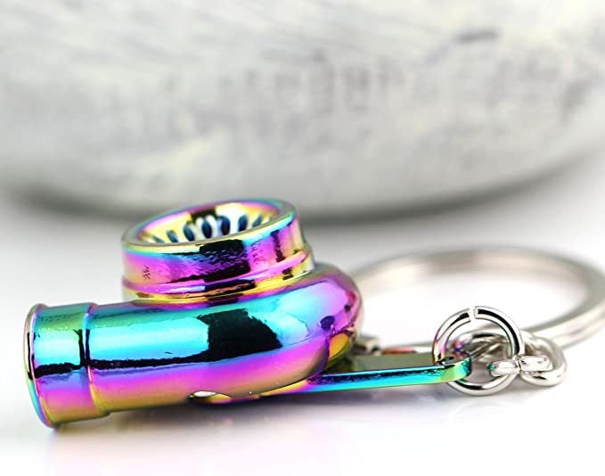 Breloc chei auto, turbina, metalic, multicolor [4]