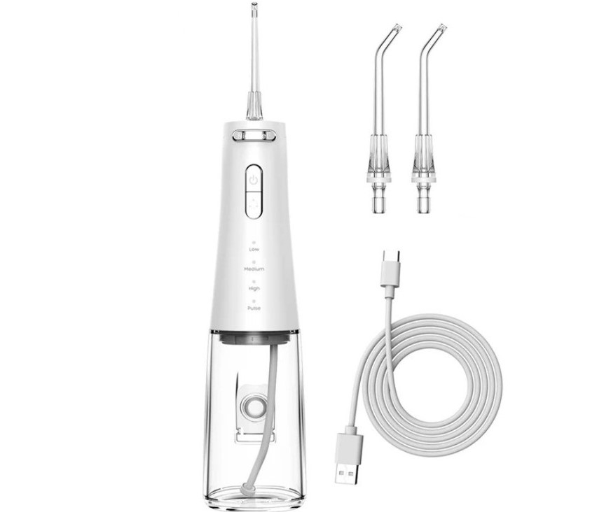 Irigator oral profesional pentru dus bucal cu 4 trepte de presiune, fara fir, portabil, rezervor 300ml [8]