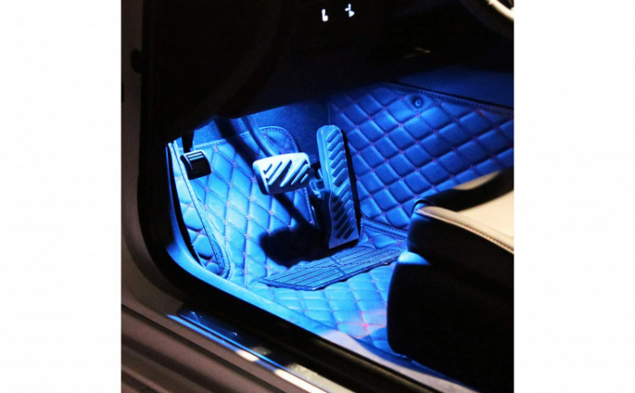 Kit iluminare ambientala auto banda LED RGB, interior masina, 4 benzi, multicolor, 12V, aplicatie dedicata iOS, Android [3]