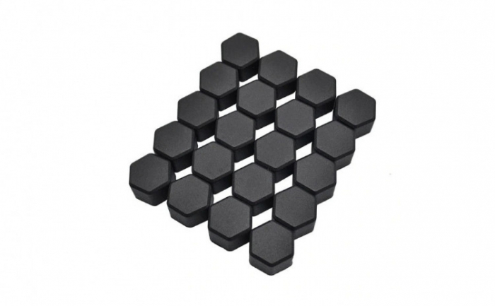 Set 20 capace prezoane din silicon 17 mm, negre [2]