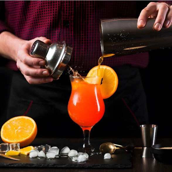Set Cocktail Shaker pentru preparare bauturi, din otel inoxidabil, argintiu [4]