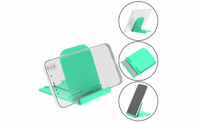 Suport/stand de telefon pentru birou, pliabil, portabil, ajustabil, verde [4]