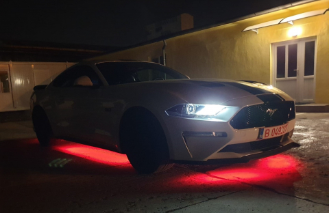 Banda LED auto RGBIC dinamica, lumini ambientale Premium sub masina, 2x150 cm si 4x50 cm, control aplicatie, pentru prezentare si show-uri auto [3]