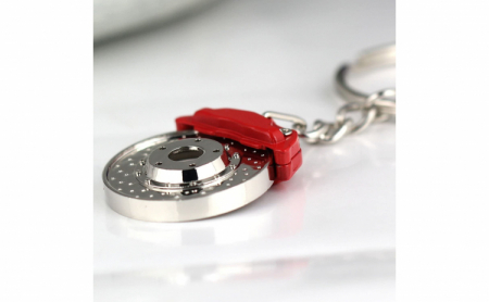 Breloc chei auto, disc de frana, metalic, gri [3]