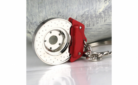 Breloc chei auto, disc de frana, metalic, gri [4]