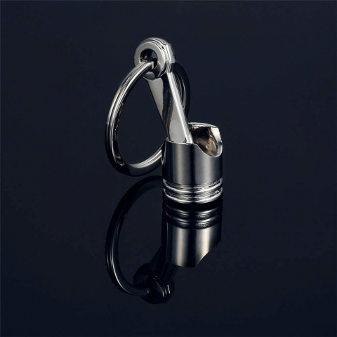 Breloc chei auto, piston, metalic, gri [5]