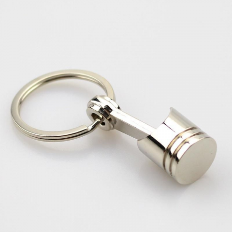 Breloc chei auto, piston, metalic, gri [1]