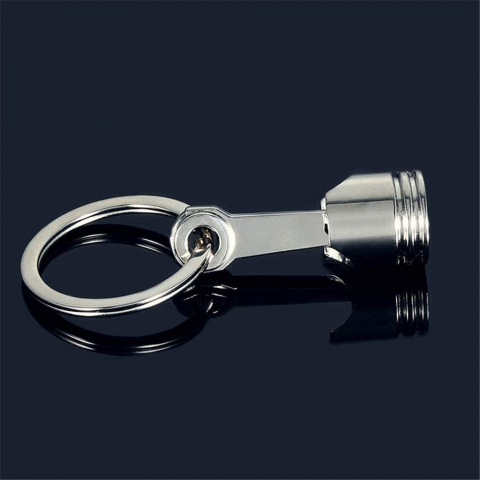 Breloc chei auto, piston, metalic, gri [4]