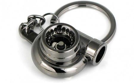 Breloc chei auto, turbina, metalic, gri cenusiu [3]