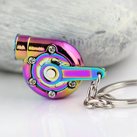 Breloc chei auto, turbina, metalic, multicolor [4]