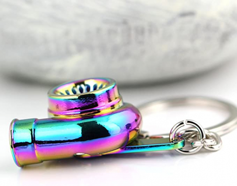 Breloc chei auto, turbina, metalic, multicolor [3]
