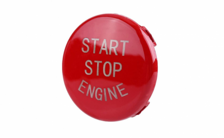 Accesorii interioare - Capac buton start-stop rosu, compatibil BMW E60 E61 E70 E71 E83 E84 E87 E89 E90 E91 E92 E93