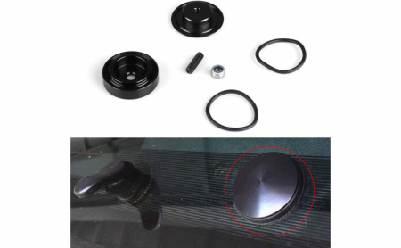 Dop anulare stergator luneta, aluminiu, 4 cm, negru [2]