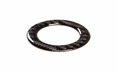 Accesorii interioare - Ornament autoadeziv compatibil cu volan VW, model carbon, negru