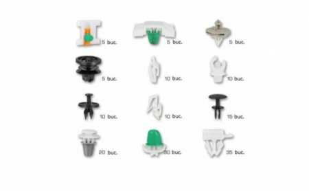 Set 160 clipsuri/ cleme auto de fixare QX19002, 12 dimensiuni, compatibile Audi, plastic [3]