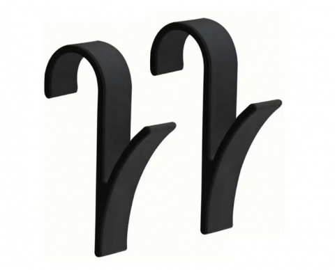 Sanitare si accesorii - Set 2 carlige pentru calorifer baie, portprosop, negre