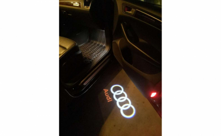 Set 2 proiectoare logo “Audi”, lumini portiere LED, holograme auto, dedicate Audi [3]