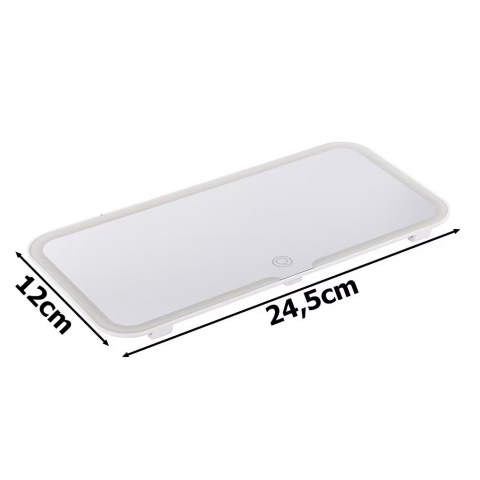 Oglinda cosmetica interioara cu led, pentru machiaj, portabila, reglabila, pentru parasolar auto [1]