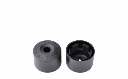 Set 20 capace prezoane de 17 mm si cheie de scos capace, VW/ Audi/ Skoda, 16 buc hexagonale si 4 buc antifurt, negru mat [5]