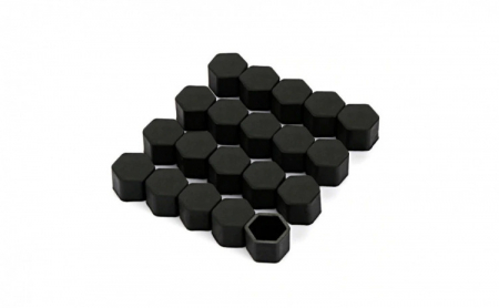 Accesorii exterioare - Set 20 capace prezoane din silicon 17 mm, negre
