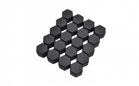 Set 20 capace prezoane din silicon 17 mm, negre [1]