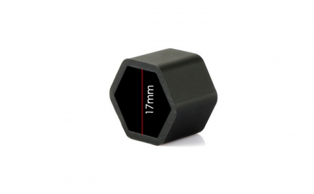 Set 20 capace prezoane din silicon 17 mm, negre [3]
