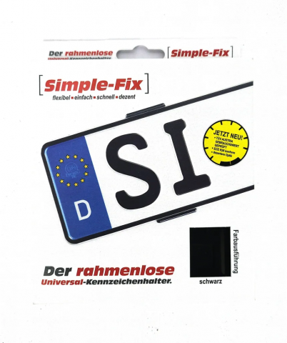 Suport ascuns placute numar inmatriculare auto - 4 bucati (fata + spate), fara rama, slim, negru [7]