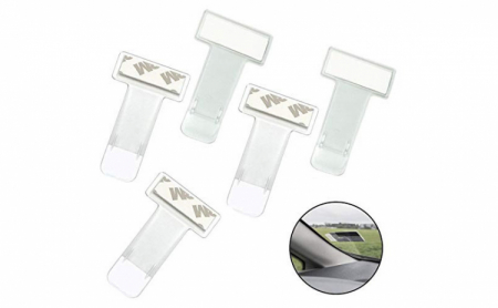 Suport/ clema parbriz pentru tichet de parcare, vigneta, autorizatii ARR, numar telefon [1]