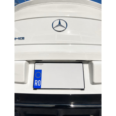 Suport numar inmatriculare auto SUA, Tip D, 150mm, fara rama, subtire – 2 bucati (spate), negru, G-Mark® [2]