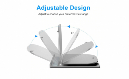 Suport/stand de telefon pentru birou, pliabil, portabil, ajustabil, verde [2]
