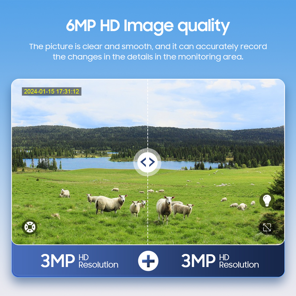 Camera de Supraveghere 24/7 goBERA®, 3MP+3MP, Panou Solar 20W, Baterie 20000mAh, Zoom Optic 20X, Detectie Umana PIR, Vedere Nocturna 30m, Pan-Tilt, Audio Bidirectional, IP66, Stocare Cloud/TF 128GB [8]