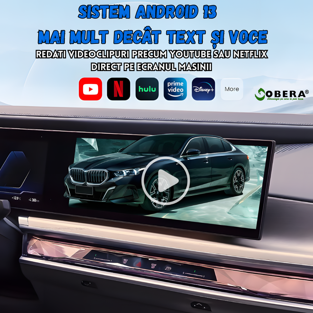 Adaptor AI Box pentru BMW, goBERA®, Android 13, Snapdragon QCM6125, 8GB RAM + 128GB ROM, Wi-Fi Dual 2.4/5GHz, Bluetooth 5.2, Split-Screen 5:5/3:7, GPS+GLONASS+Beidou, Aplicatii Multimedia, Plug & Play [9]