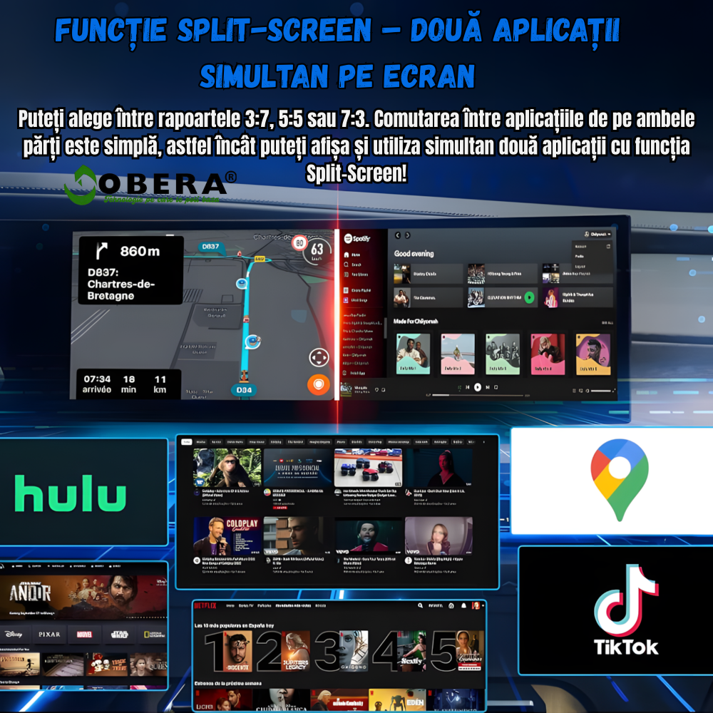 Adaptor AI Box pentru BMW, goBERA®, Android 13, Snapdragon QCM6125, 8GB RAM + 128GB ROM, Wi-Fi Dual 2.4/5GHz, Bluetooth 5.2, Split-Screen 5:5/3:7, GPS+GLONASS+Beidou, Aplicatii Multimedia, Plug & Play [11]