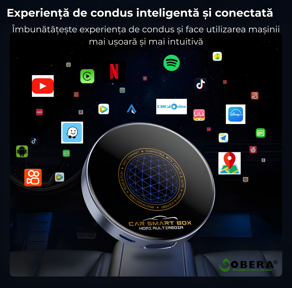 Adaptor Auto AI Box – Wireless CarPlay & Android Auto, Android 13, Procesor Snapdragon 6125, 4GB+64GB, 4G, HDMI 4K, YouTube & Netflix [2]