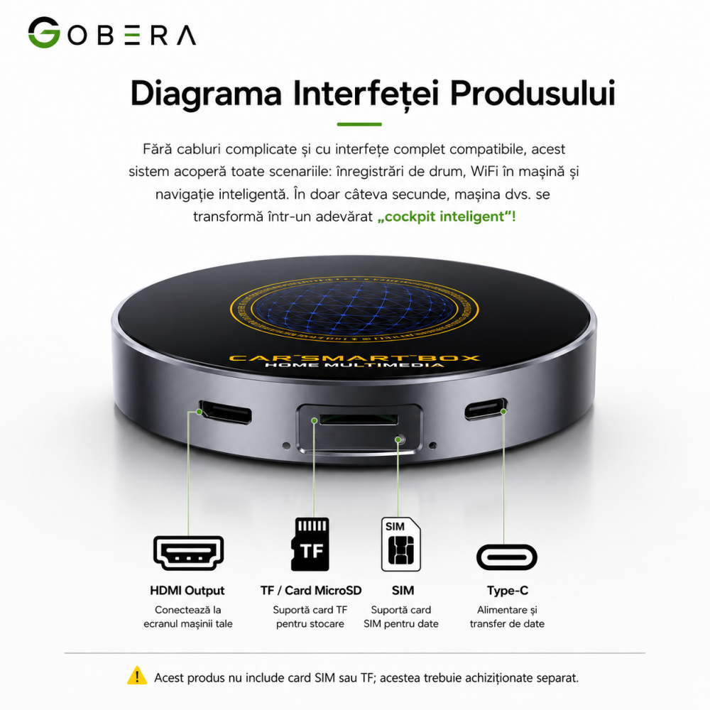 Adaptor Auto AI Box – Wireless CarPlay & Android Auto, Android 13, Procesor Snapdragon 6125, 4GB+64GB, 4G, HDMI 4K, YouTube & Netflix [5]